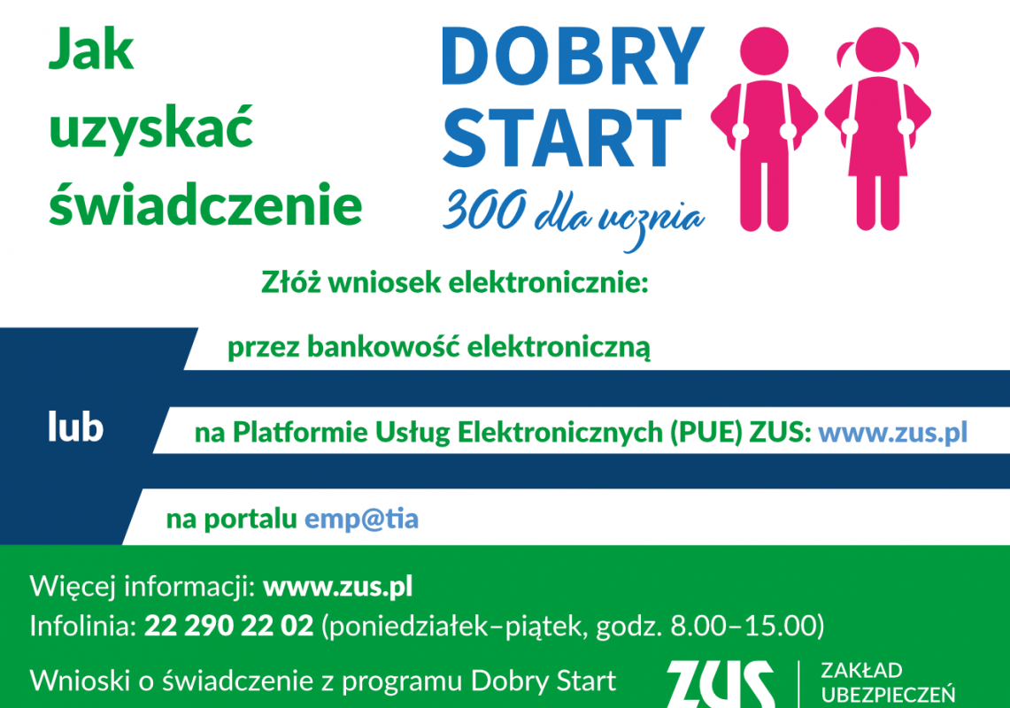 Zmiany w programie Dobry Start grafika