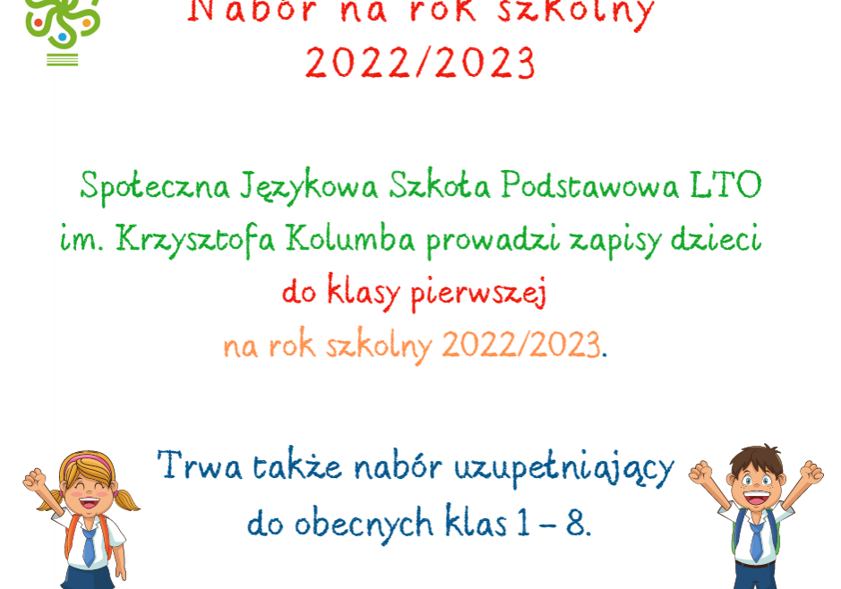 Nabór na rok szkolny 2022/2023  grafika