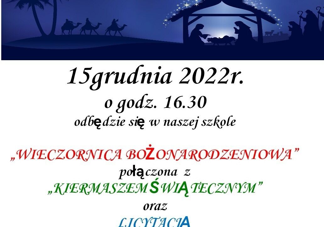 Wieczornica Bożonarodzeniowa grafika