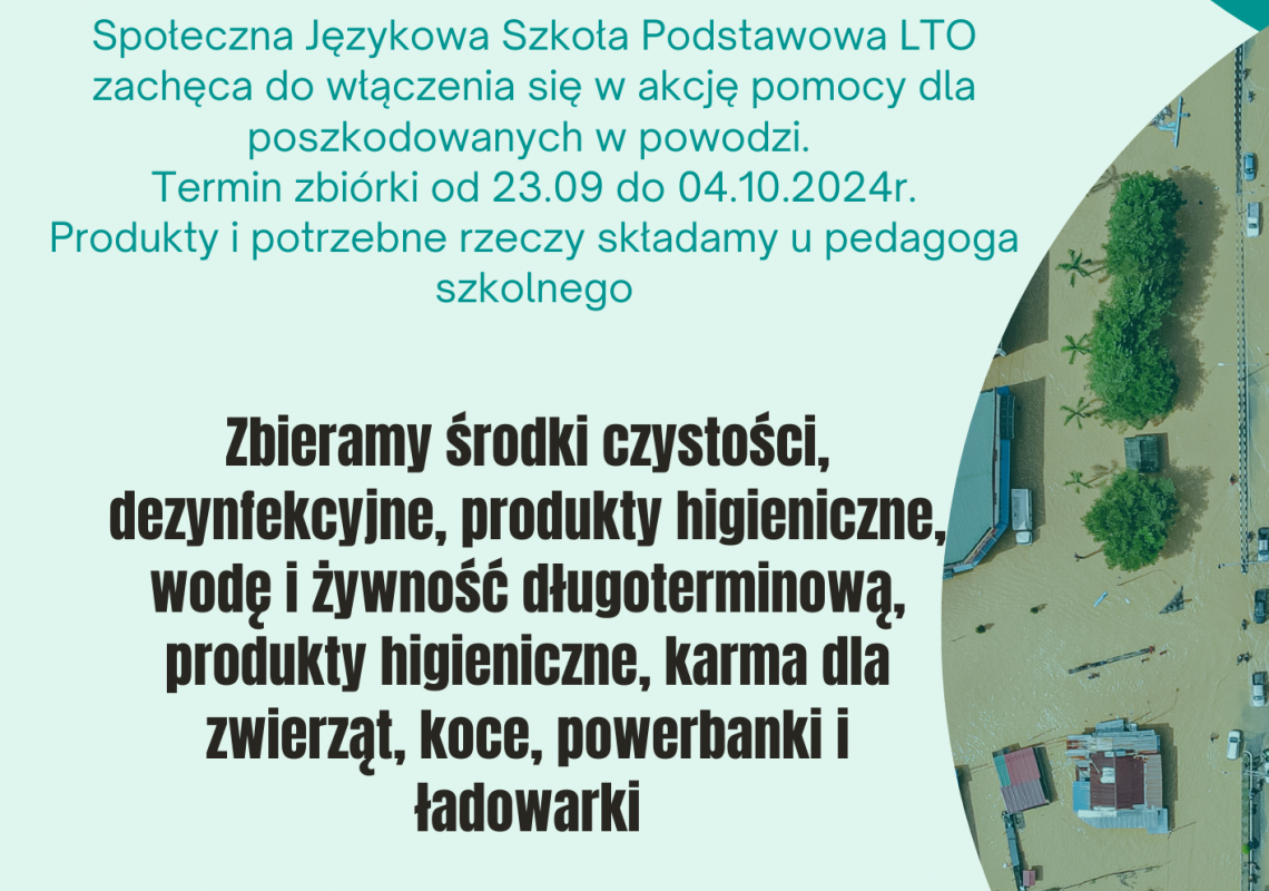 Zbiórka dla powodzian grafika