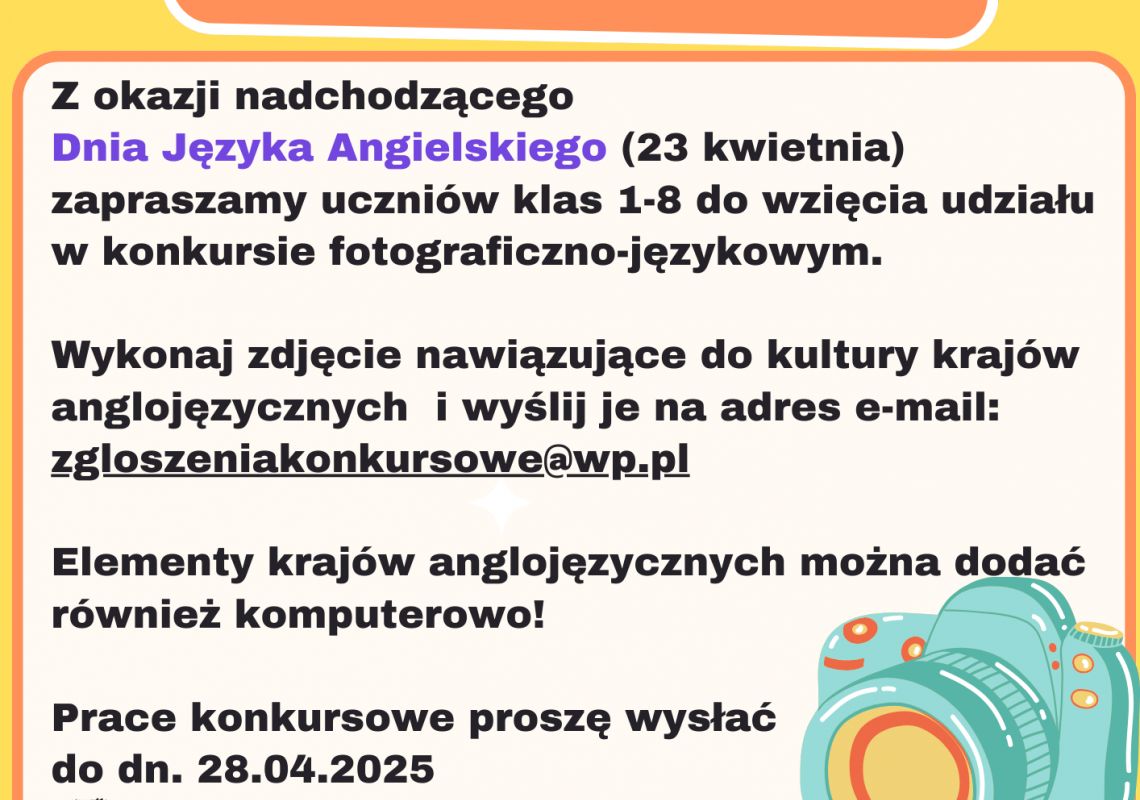 Konkurs fotograficzno-językowy SNAP THE ENGLISH WORLD grafika