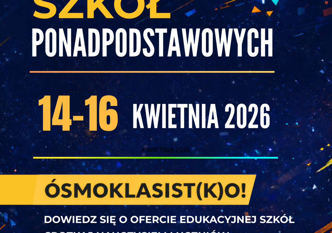 Dni Otwarte Szkół Ponadpodstawowych dla Ósmoklasistów grafika