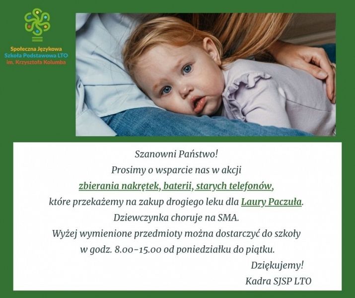  Grafika #0: Zbiórka dla Laury Paczuła grafika