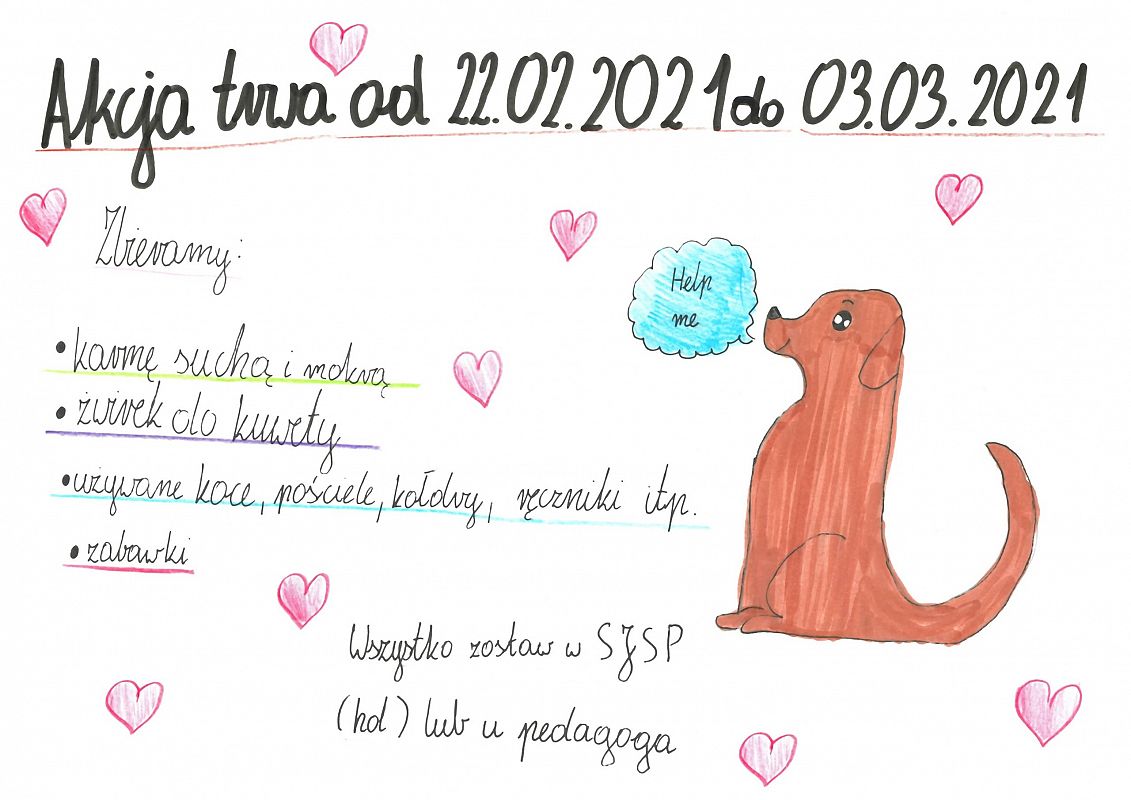 „Pełna miska dla psa ze schroniska” grafika