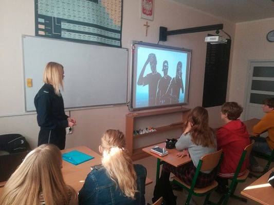 Spotkanie z przedstawicielami z Komendy Powiatowej Policji w Lęborku