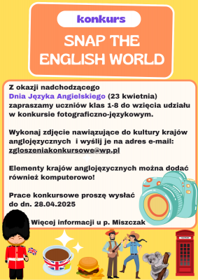 Konkurs fotograficzno-językowy SNAP THE ENGLISH WORLD