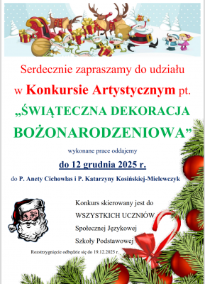Konkurs Świąteczny w Szkole! Twórzmy Magię Razem!