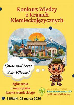 Zapraszamy do udziału w konkursie „Test wiedzy o krajach niemieckojęzycznych”!