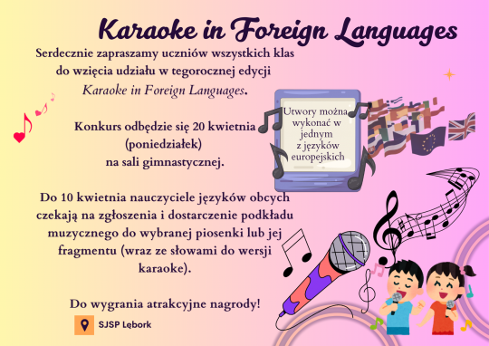 Karaoke in Foreign Languages - zgłoś się do konkursu