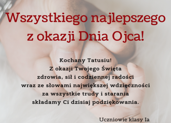 Dzień Taty w klasie 1a grafika
