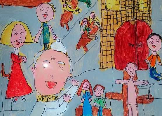 Nagrody w Powiatowym Konkursie Plastycznym ,,Jan Paweł II - Nie lękajcie się!"  grafika