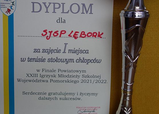 Jonatan i Paweł Mistrzami powiatu w tenisie stołowym! grafika