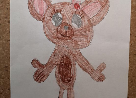 Nasz przyjaciel Miś oczami uczniów klasy 2a grafika