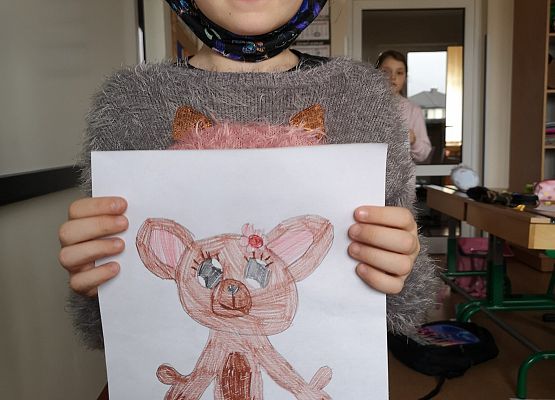 Nasz przyjaciel Miś oczami uczniów klasy 2a grafika