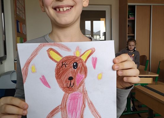 Nasz przyjaciel Miś oczami uczniów klasy 2a grafika