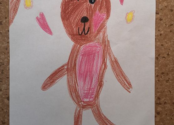 Nasz przyjaciel Miś oczami uczniów klasy 2a grafika