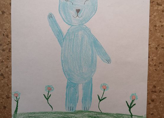 Nasz przyjaciel Miś oczami uczniów klasy 2a grafika