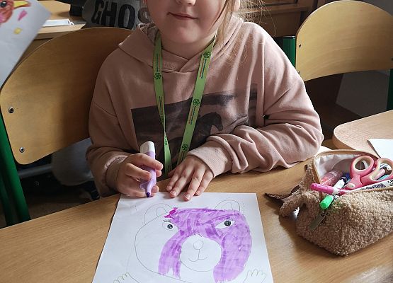 Nasz przyjaciel Miś oczami uczniów klasy 2a grafika