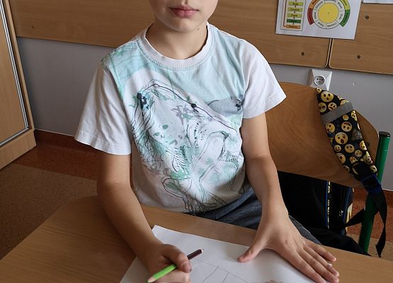 Nasz przyjaciel Miś oczami uczniów klasy 2a grafika