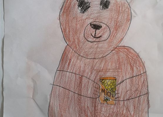 Nasz przyjaciel Miś oczami uczniów klasy 2a grafika