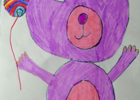 Nasz przyjaciel Miś oczami uczniów klasy 2a grafika