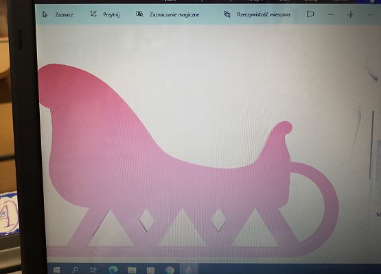 Kartki świąteczne trzecioklasistów tworzone w programie Paint 3D grafika