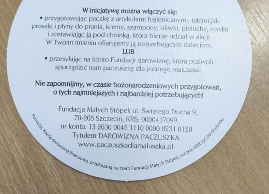 "Świąteczna paczka" i "Paczuszka dla maluszka" grafika