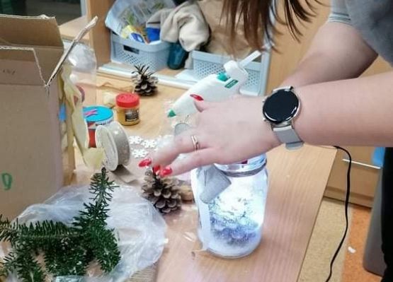 Świąteczne lampiony grafika