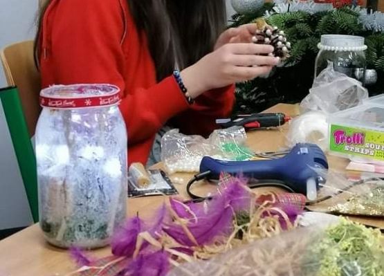 Świąteczne lampiony grafika