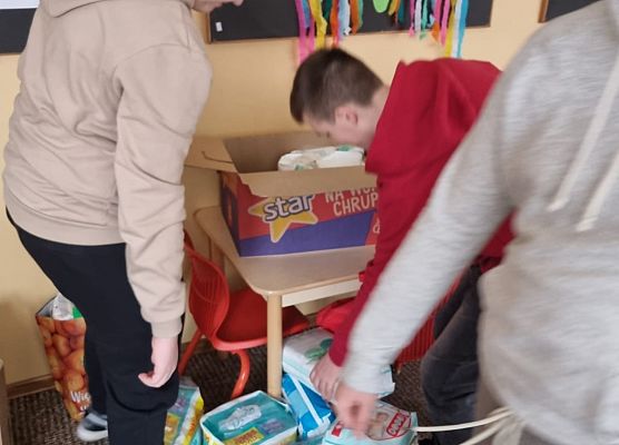 Podziękowanie za zaangażowanie w pomoc dla potrzebujących na Ukrainie grafika