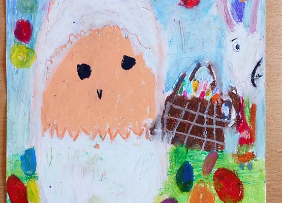 Malujemy kartki wielkanocne na kółku plastycznym grafika