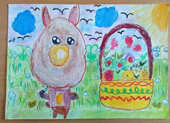 Malujemy kartki wielkanocne na kółku plastycznym grafika