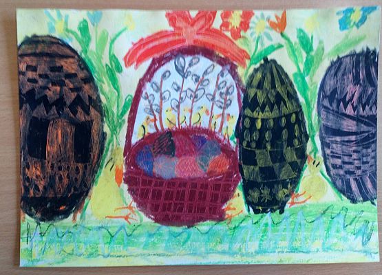 Malujemy kartki wielkanocne na kółku plastycznym grafika