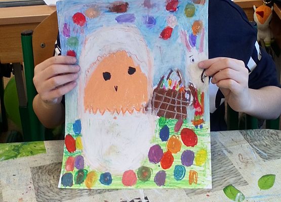 Malujemy kartki wielkanocne na kółku plastycznym grafika