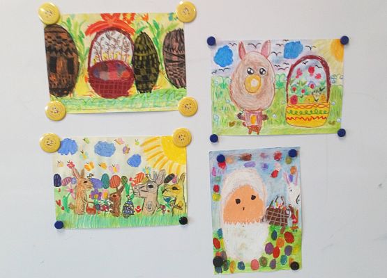 Malujemy kartki wielkanocne na kółku plastycznym grafika