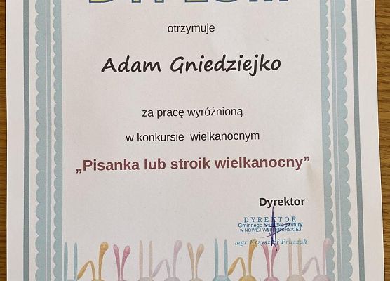 Nagrody w Powiatowym Konkursie Plastycznym „Pisanka lub stroik wielkanocny” grafika