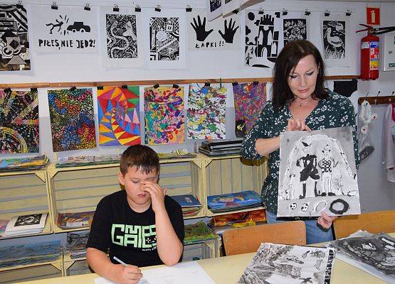 Warsztaty plastyczne w MDK-u grafika