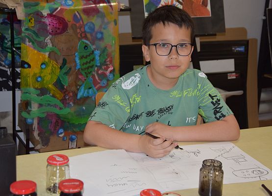 Warsztaty plastyczne w MDK-u grafika