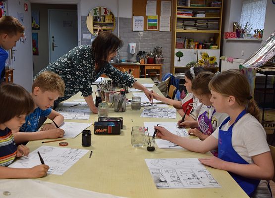 Warsztaty plastyczne w MDK-u grafika