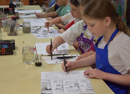 Warsztaty plastyczne w MDK-u grafika