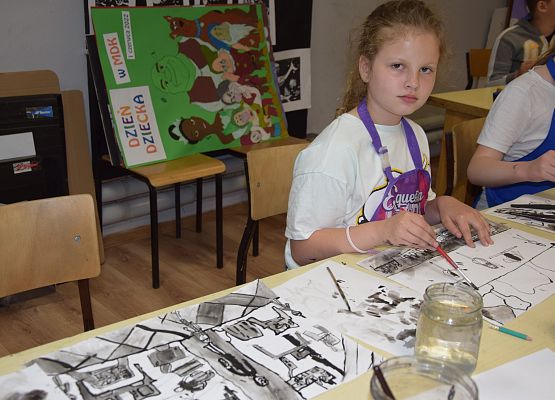 Warsztaty plastyczne w MDK-u grafika