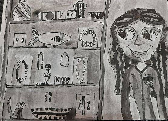 Wyróżnienie honorowe w XLIII Międzynarodowym Konkursie Plastycznym "Moja Przygoda w Muzeum” grafika