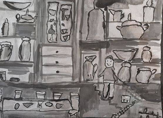 Wyróżnienie honorowe w XLIII Międzynarodowym Konkursie Plastycznym "Moja Przygoda w Muzeum” grafika