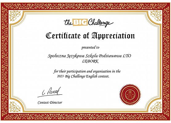 THE BIG CHALLENGE  2023 - Final Results  grafika