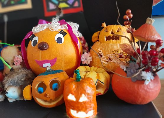 Jesienne dynie w kl.2 grafika