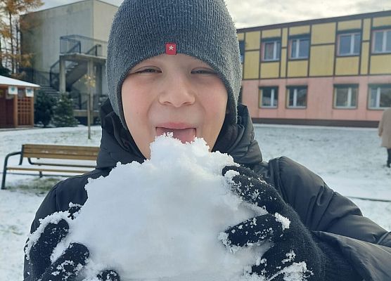 Pierwszy większy śnieg tej jesieni  grafika