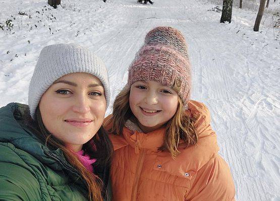 Zabawy na śniegu grafika