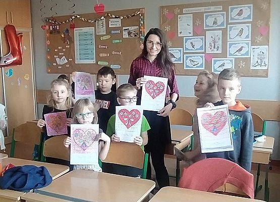 Valentine's Day w klasach pierwszych grafika