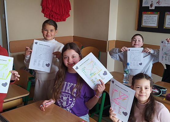 Valentine's Day w klasach czwartych grafika