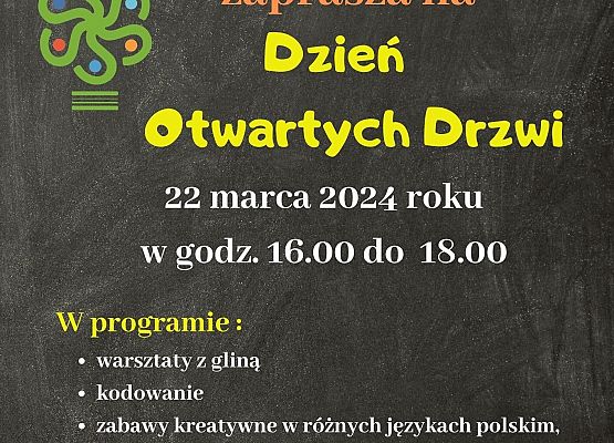 Dzień Otwartych Drzwi w Społecznej Językowej Szkole Podstawowej LTO grafika